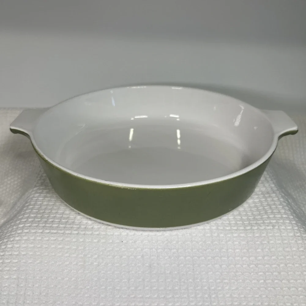 Corning Ware Avocado Green Skillet #B-8.5-B with Handles Vintage